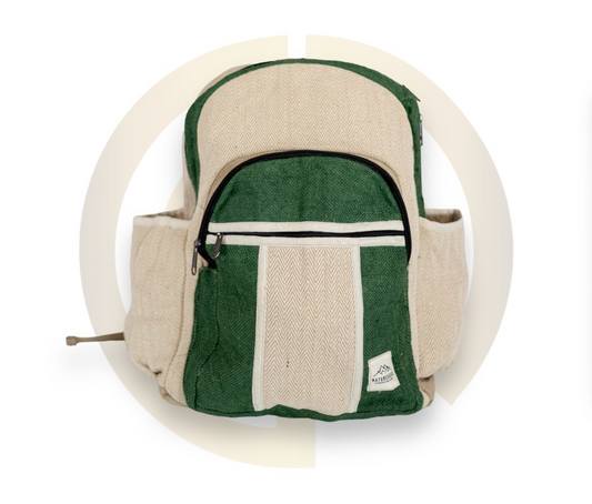 Nature Sacks - Handcrafted Hemp Backpack - Green