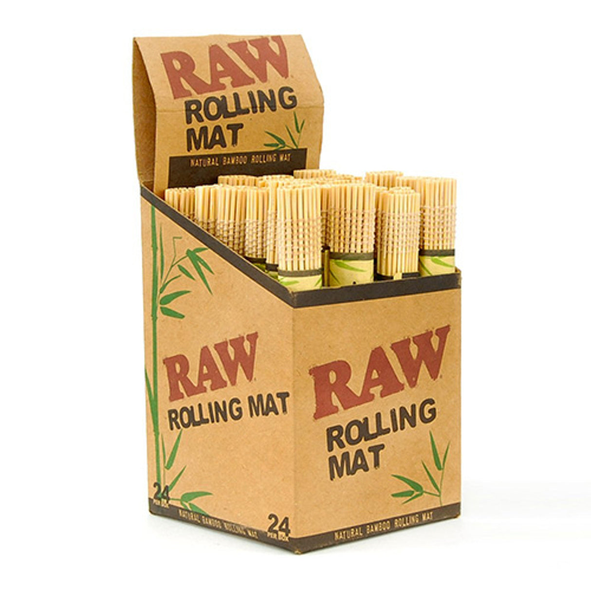 RAW - Natural Bamboo Rolling Mat (24pcs)