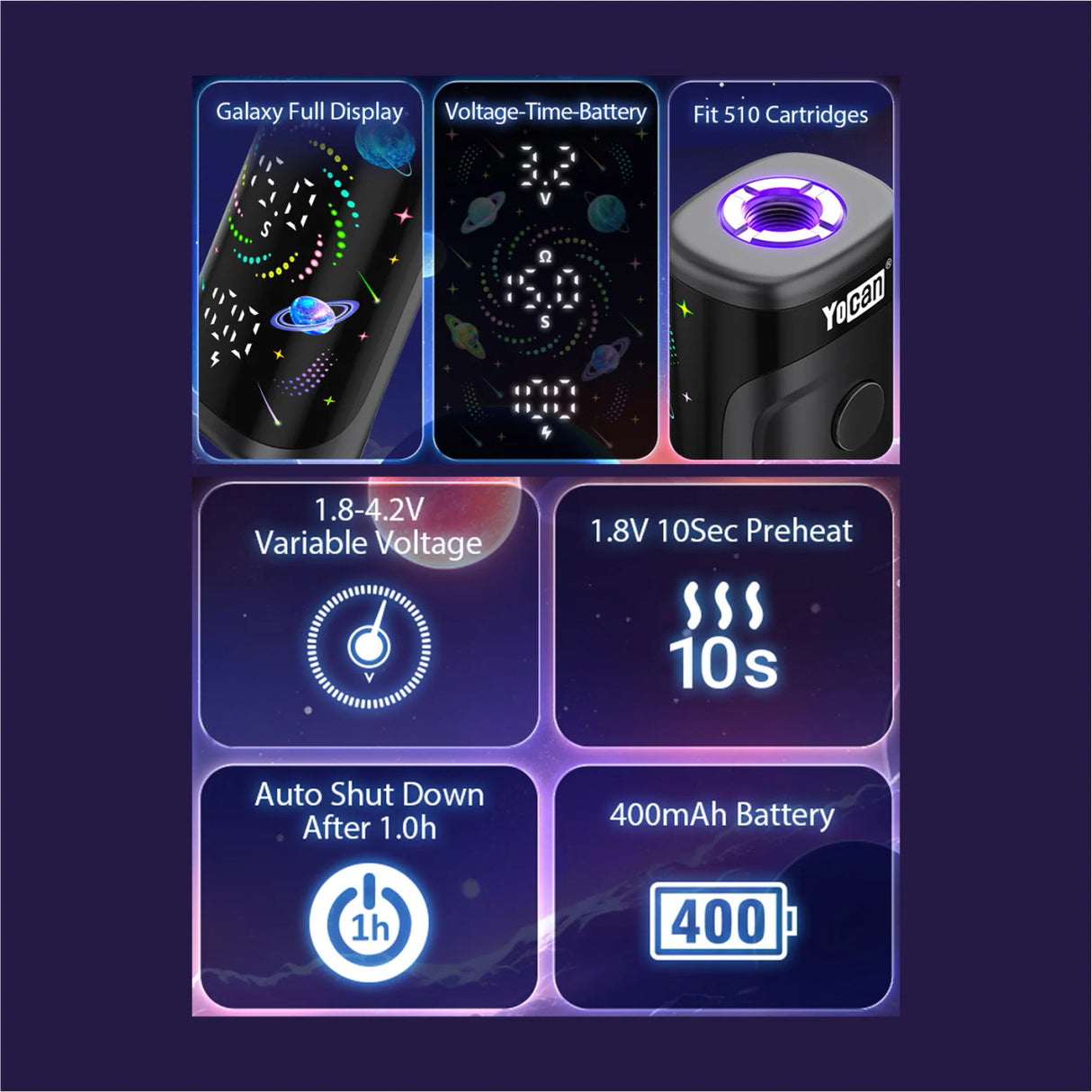 Yocan Kodo Star Cartridge Battery (Display of 15)