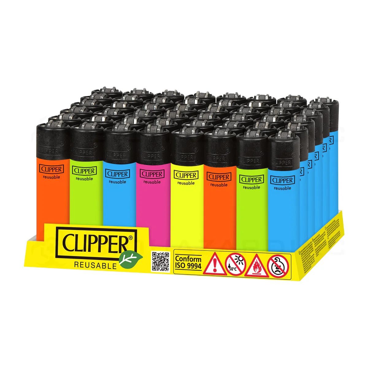 Clipper Lighters - Solids Fluo (48pcs)