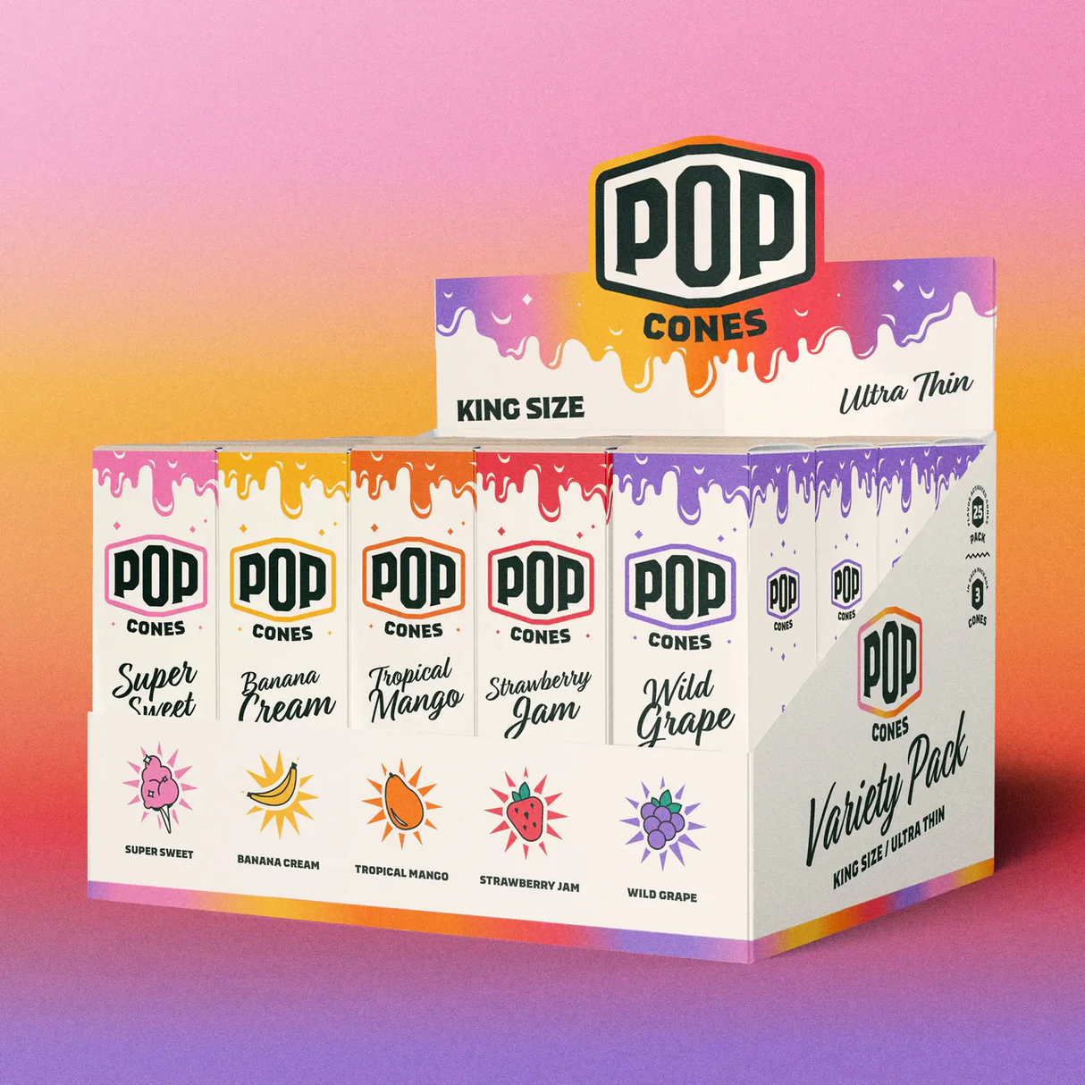 Pop Cones - Ultra Thin - Variety Pack 1.0 (King Size)