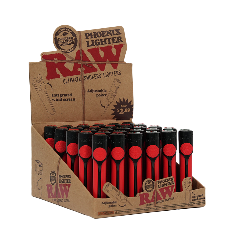 RAW - Red Phoenix Lighter w/ Wind Blocker (30pcs)