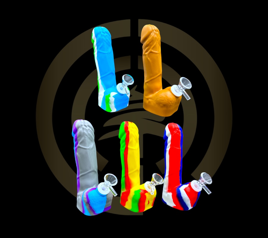 Silicone Water Pipe - Jumbo Phallus (7")