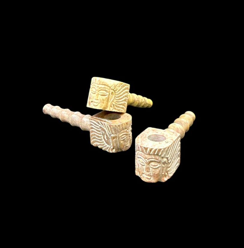 Marble Hand Pipe - Face (4")