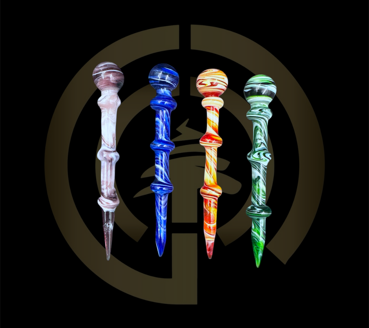 Glass Dab Tool - Marble Swirl (5")
