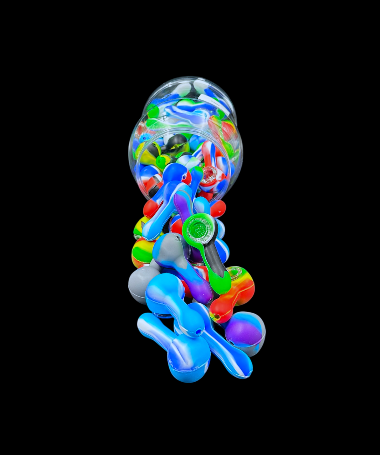 Silicone Hand Pipe Jar - Mini Spoon (3")(50pcs)