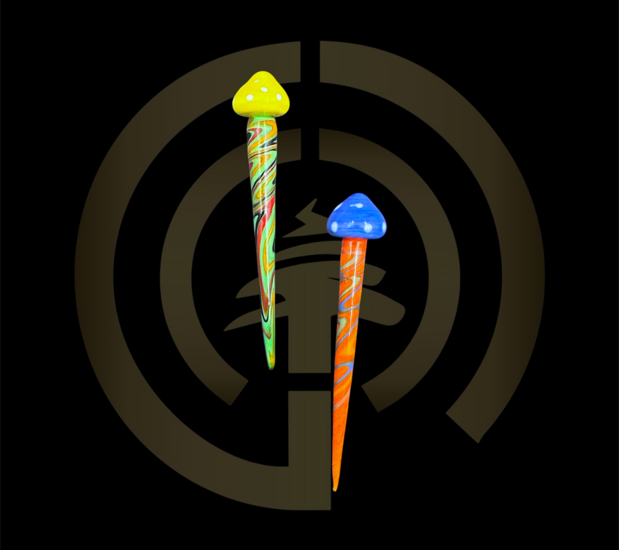 Glass Dab Tool - Mushroom Topper (5")