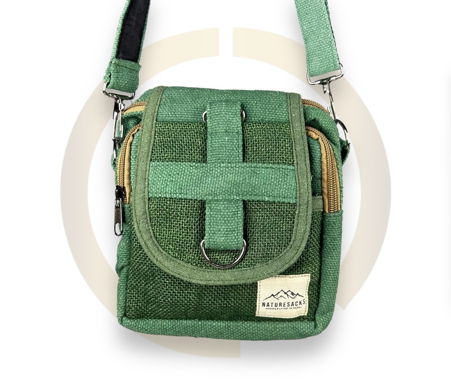 Nature Sacks - Handcrafted Hemp Satchels - Green