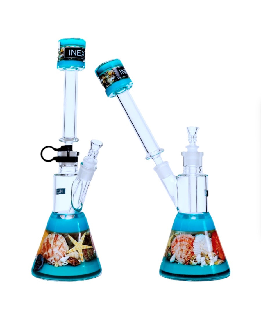 Inex Glass - Ocean Blue 2 in 1 Beaker (15")