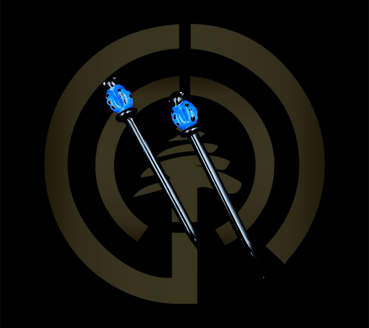 Glass Dab Tool - Purple Ladybug (5")