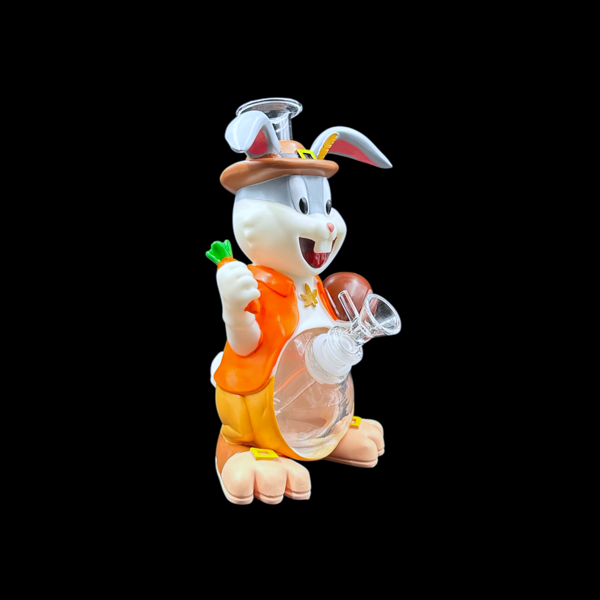 Glass Water Pipe - Pilgrim Rabbit (9")