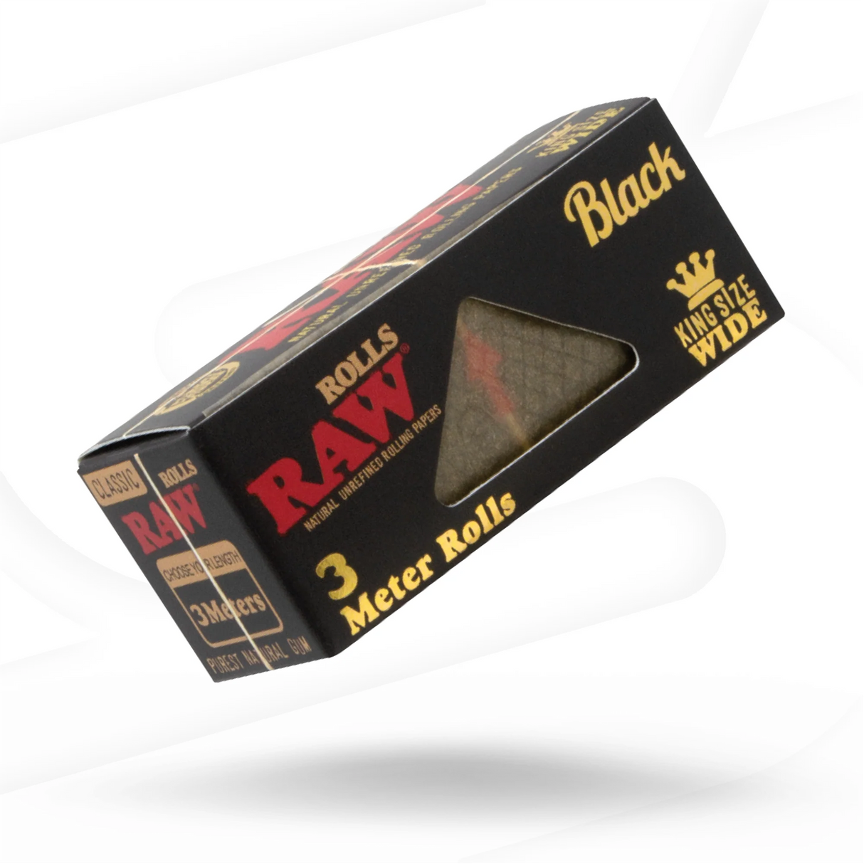 RAW - Black King Size Wide 3 Meter Rolls (12 packs)