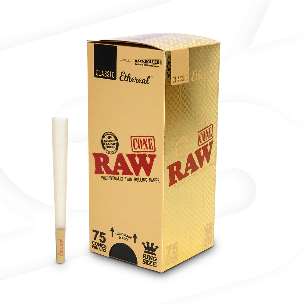 RAW - Ethereal King Size Classic Pre-Roll Cone (75 Pack)