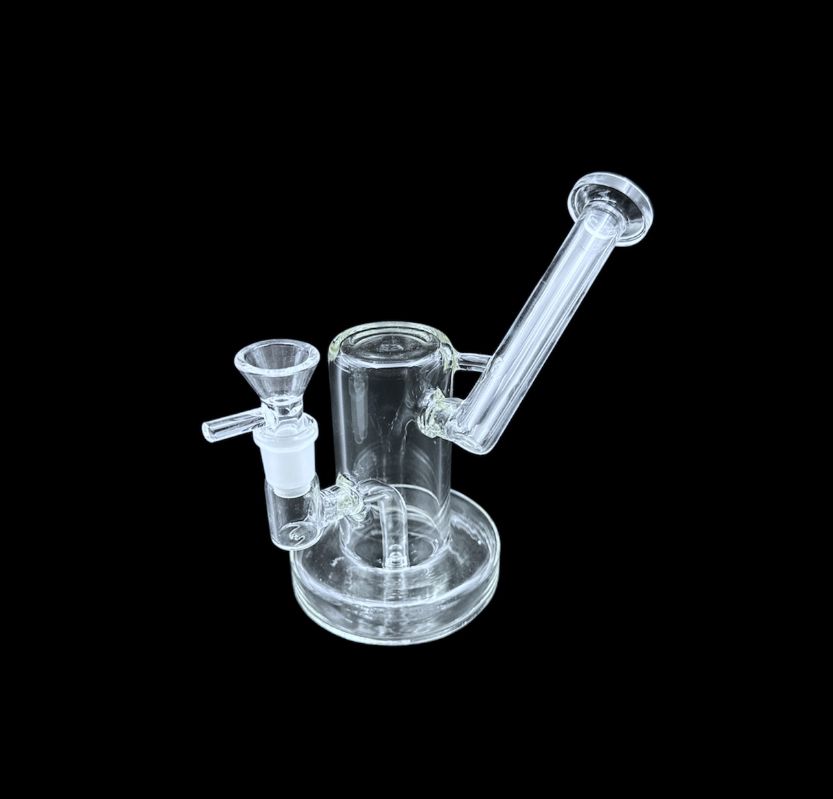 Glass Water Pipe - Side Kick Rig (6")