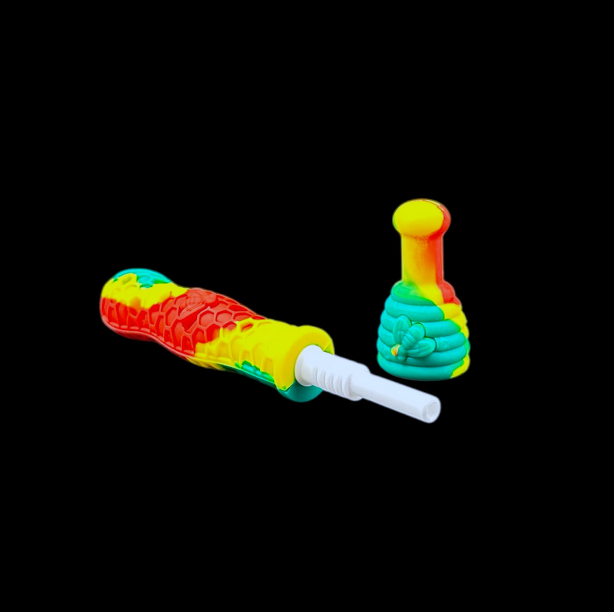 Silicone Nectar Collector - Bee w/ Top (7")