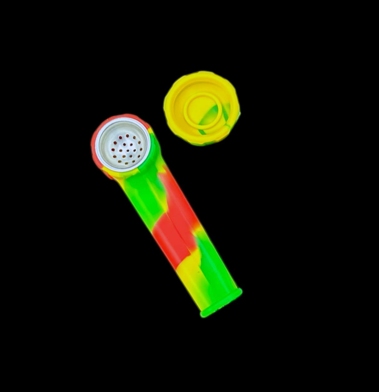 Silicone Hand Pipe Jar - Mini w/ Top (3.5")(50pcs)