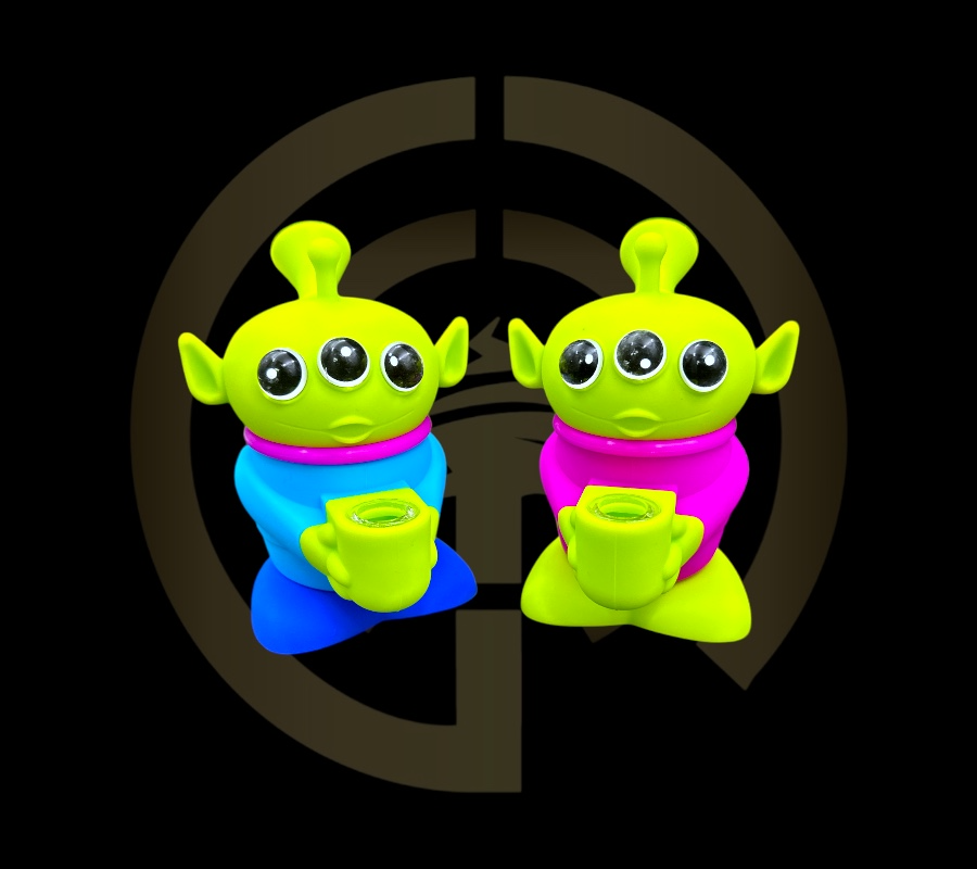 Silicone Water Pipe - Triple Eyes (5")