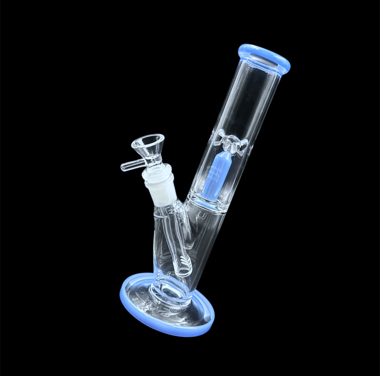 Glass Water Pipe - Straight w/ Perc (10")