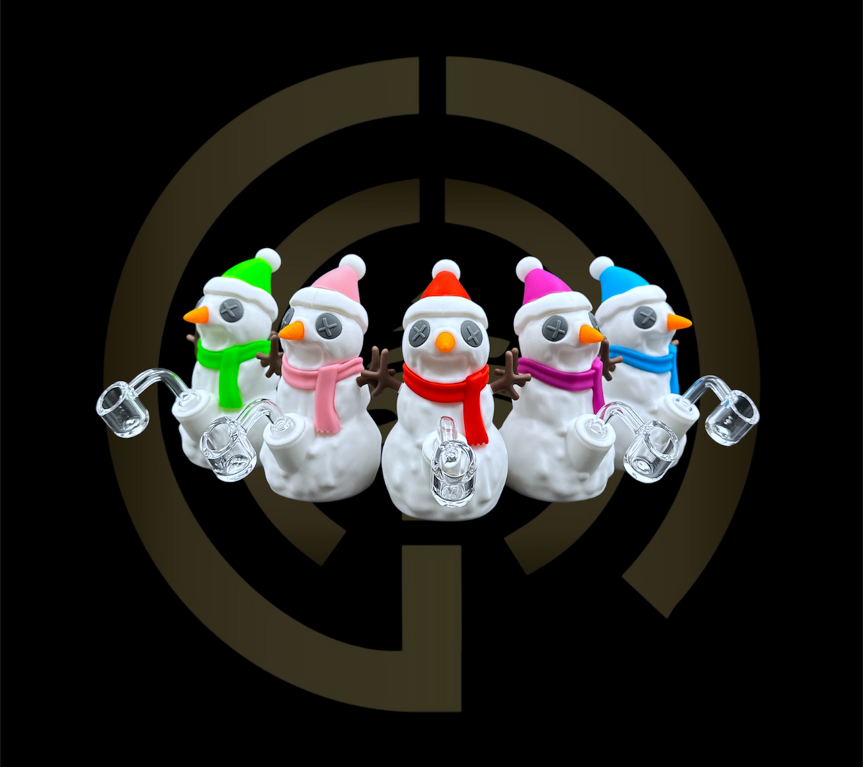 Silicone Water Pipe - Snowman (5.5")