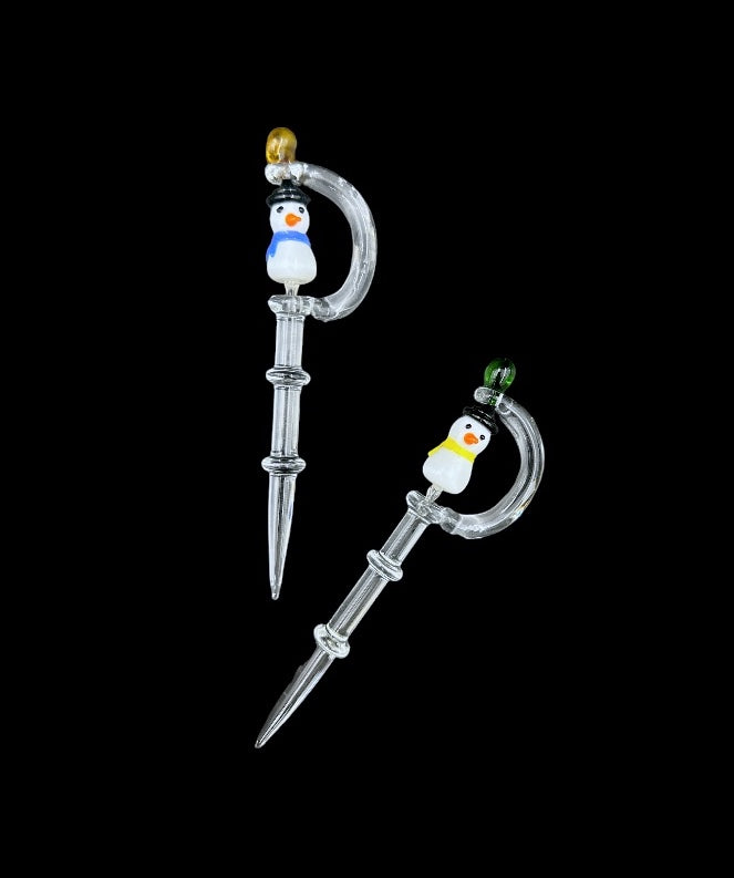 Glass Dab Tool - Snowman Spin