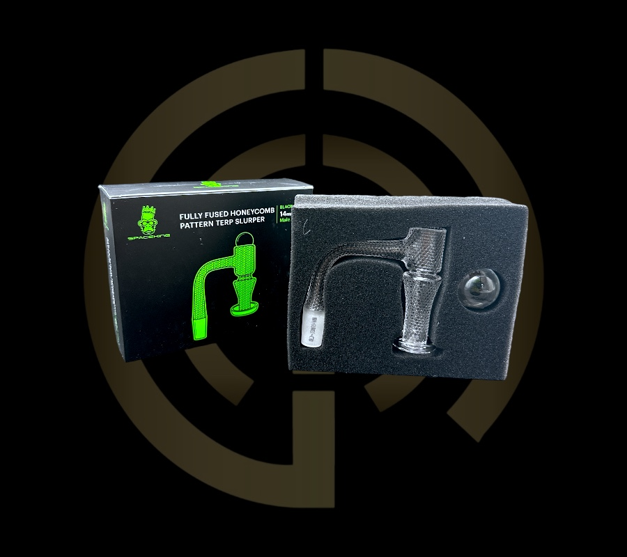 Space King Quartz Bangers - Fully Fused Honeycomb Pattern Terp Slurper (14mm)