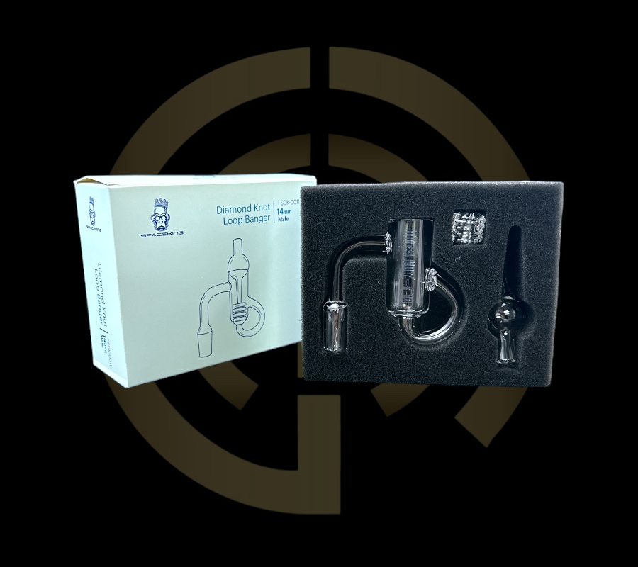 Space King Quartz Bangers - Diamond Knot Loop Banger (14mm)