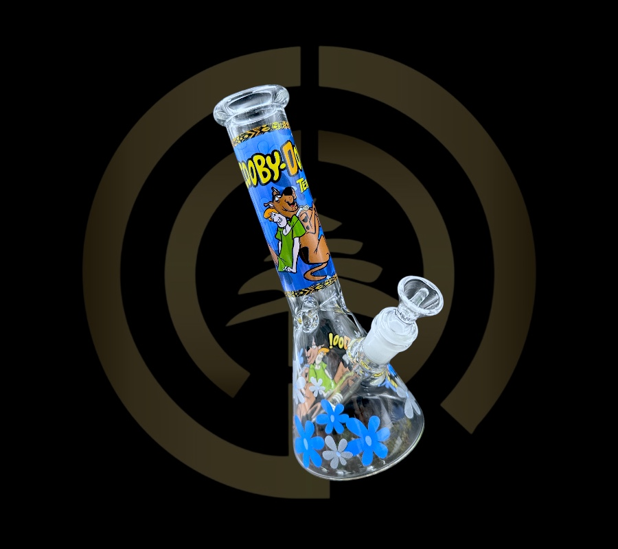 Glass Water Pipe - Famous Dog (10")