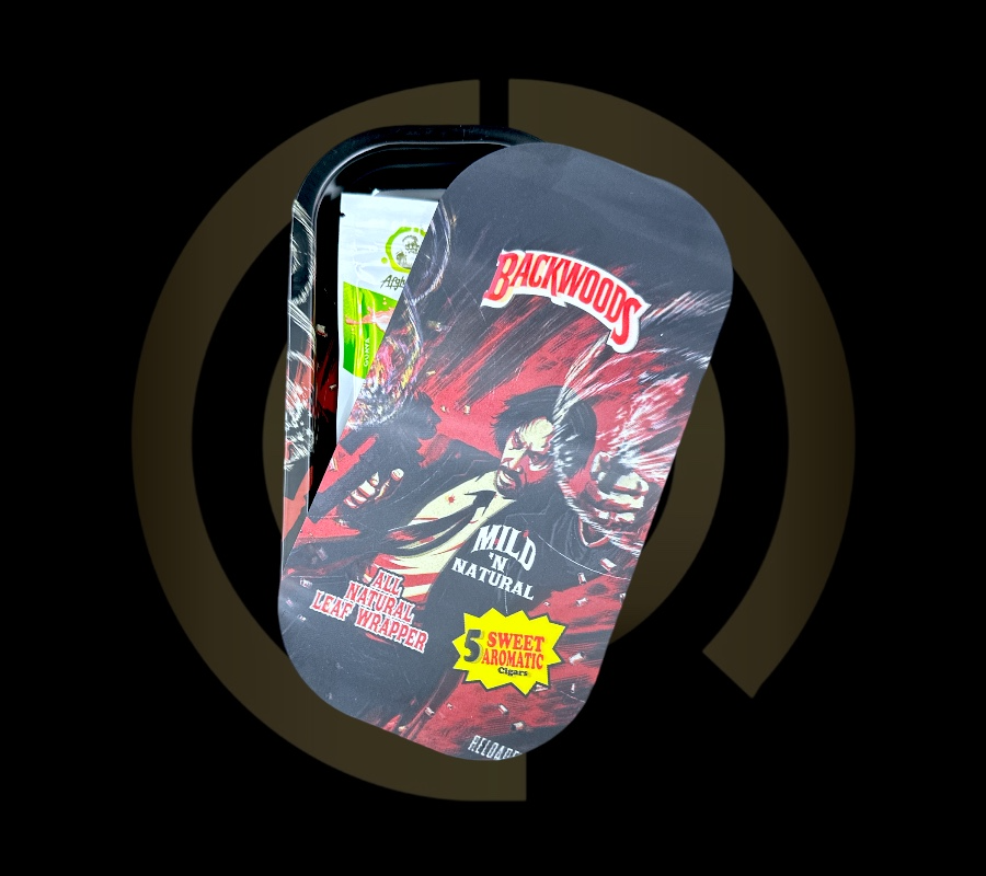 Slim Metal Rolling Tray w/ 3D Magnetic Lid - That Dude