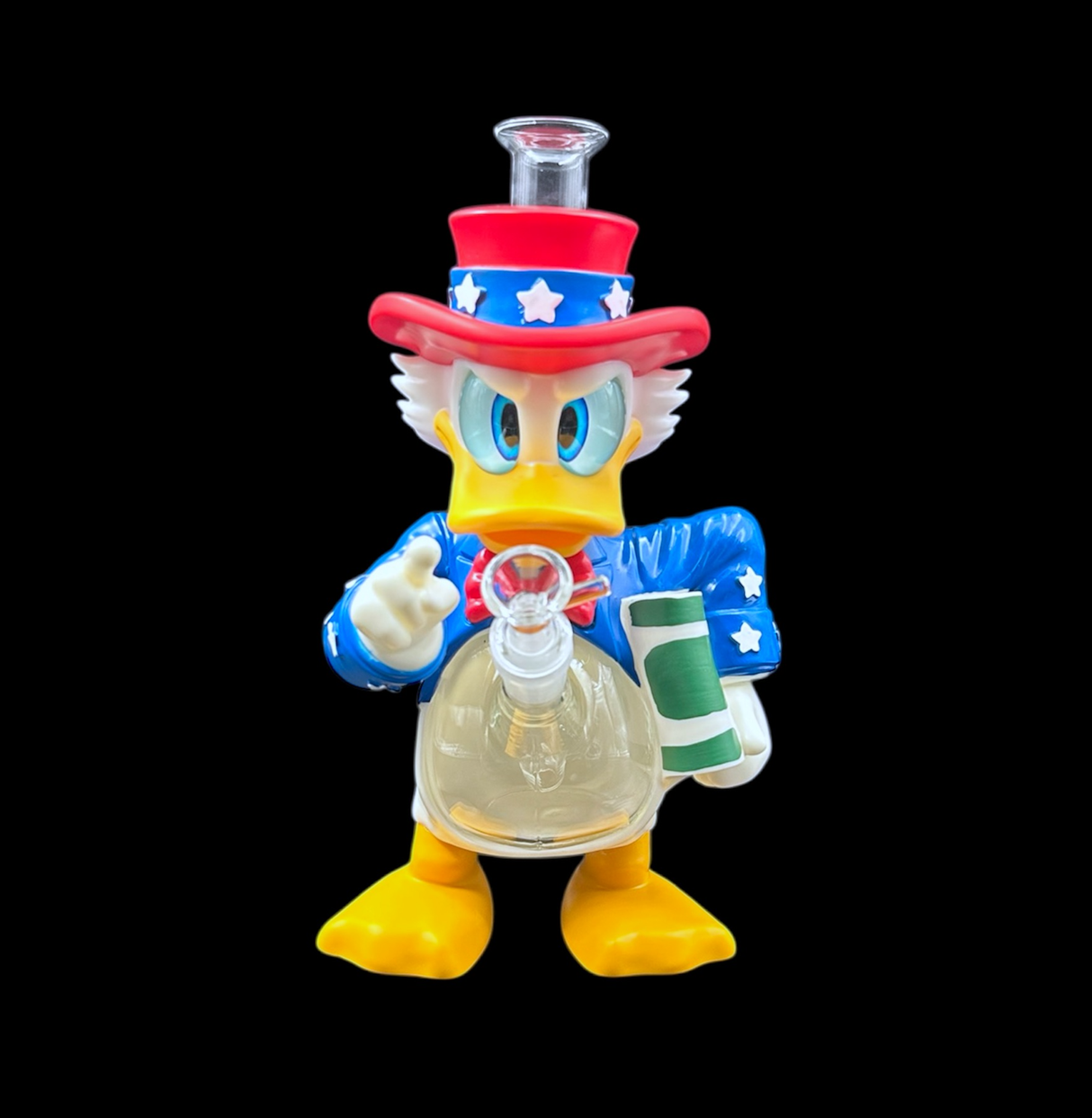 Glass Water Pipe - Uncle Duck (11")