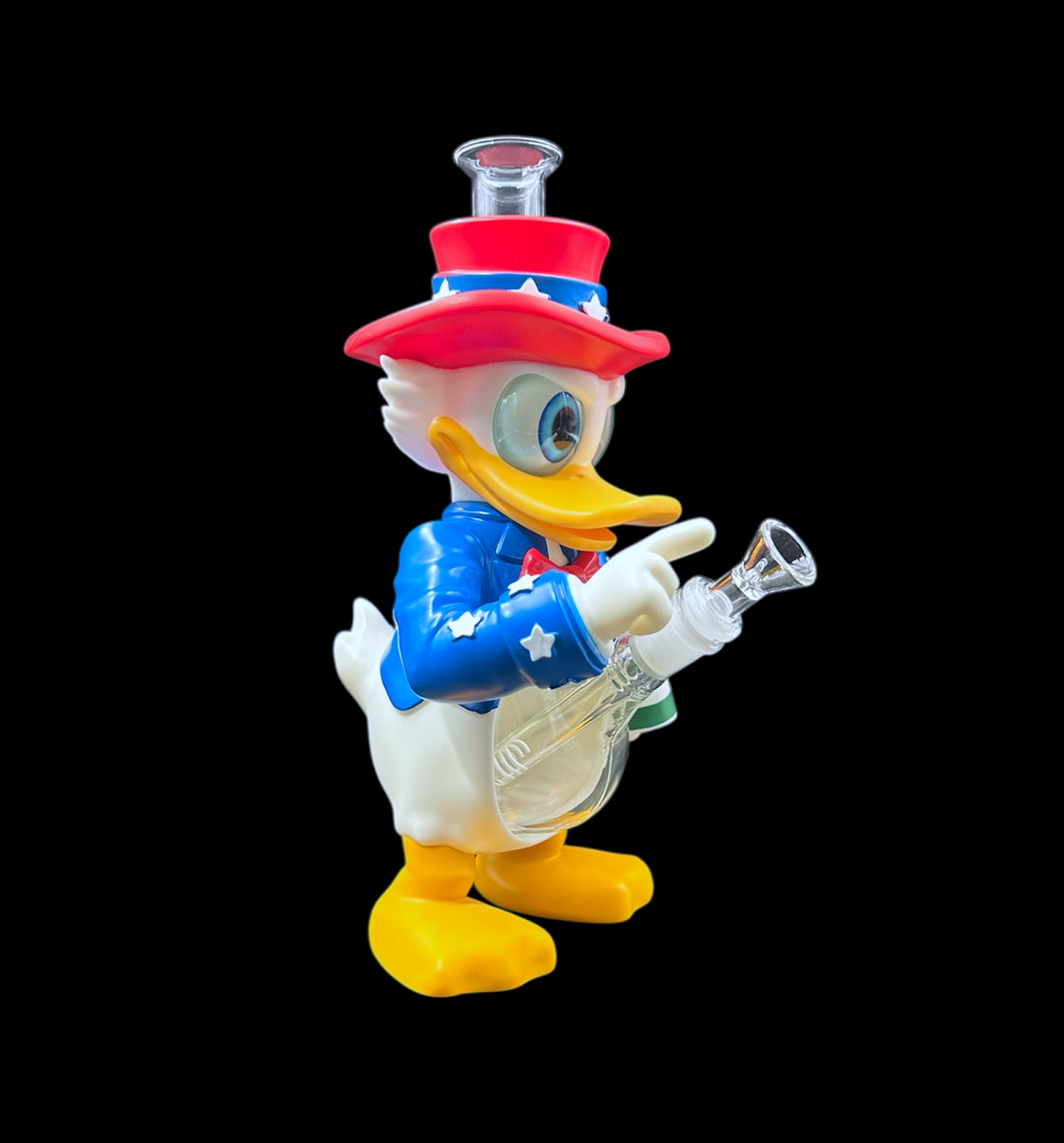 Glass Water Pipe - Uncle Duck (11")