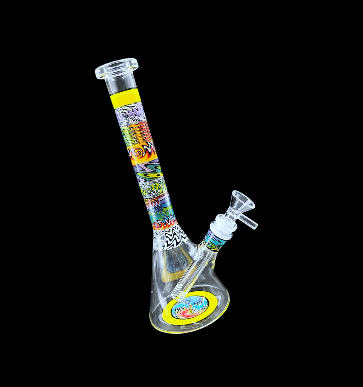 Glass Water Pipe - Skinny Neck Wig Wag (10")