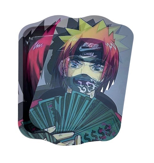 Metal Rolling Tray w/ 3D Magnetic Lid - Counting Cash