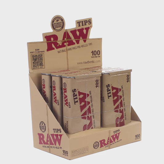 RAW - Pre Rolled Tips in Tin (6 pack)