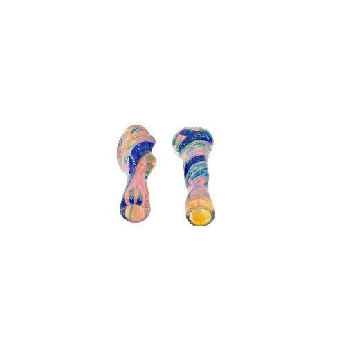 Glass Chillum - Dichro Swirl (3")