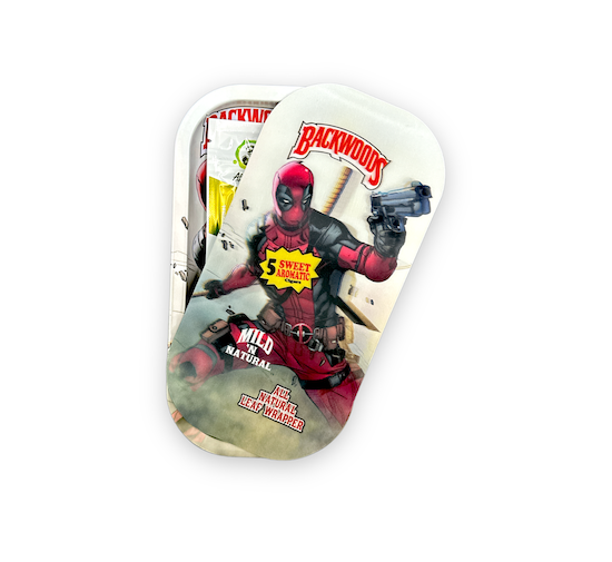 Slim Metal Rolling Tray w/ 3D Magnetic Lid - Red Shooter