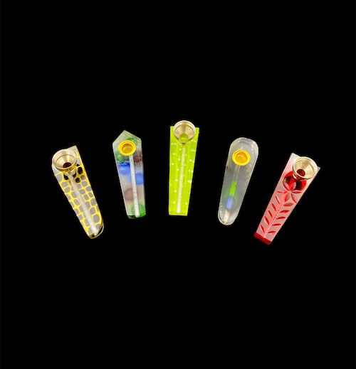 Acrylic Hand Pipe - Mixed (3")
