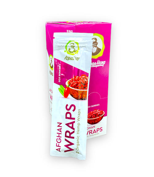 Afghan Hemp Blunt Wraps - Goji Berry (50 wraps)