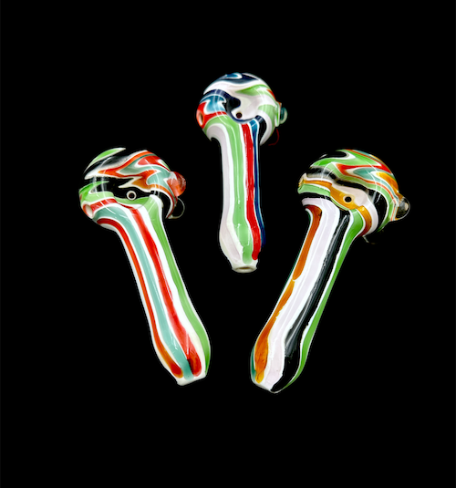 Glass Hand Pipe - American ZigZag (5")