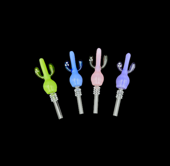 Glass Nectar Collector Straw - Cactus (5.5")