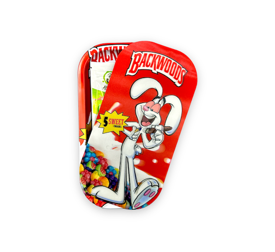 Slim Metal Rolling Tray w/ 3D Magnetic Lid - Cereal Bunny