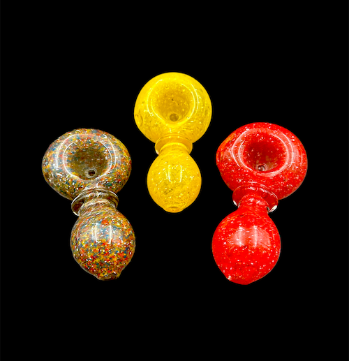 Glass Hand Pipe - Double Bubble (3.5")