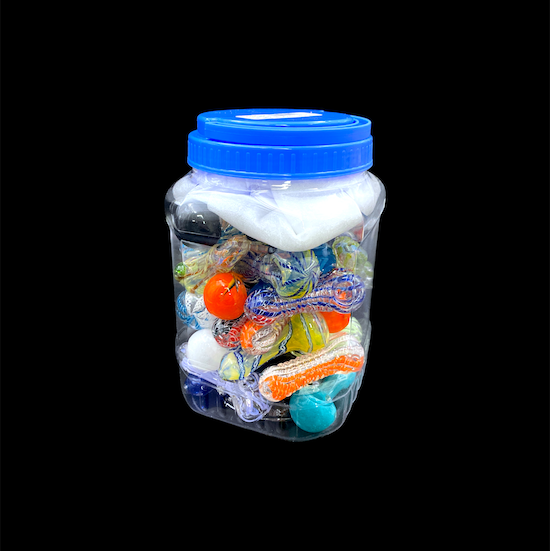 Glass Hand Pipe Jar - Mashed Up (3.5")(35ct)