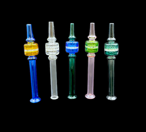 Glass Nectar Collector - Bee Comb (5.5")