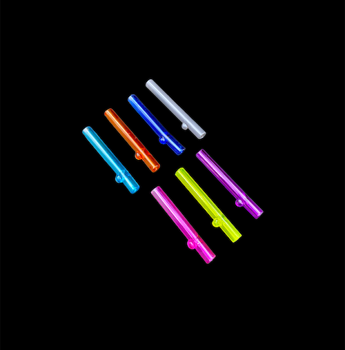 Glass Chillum - Rainbow (3")