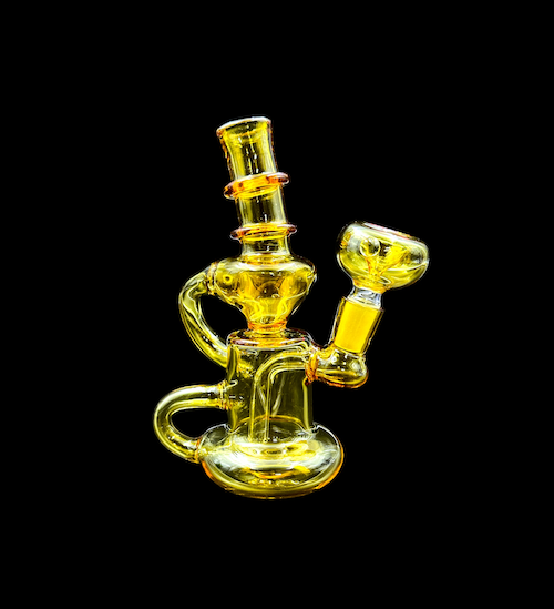 Glass Water Pipe - Tinted Recycler (6")