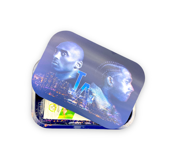 Metal Rolling Tray w/ 3D Magnetic Lid - Kings of LA
