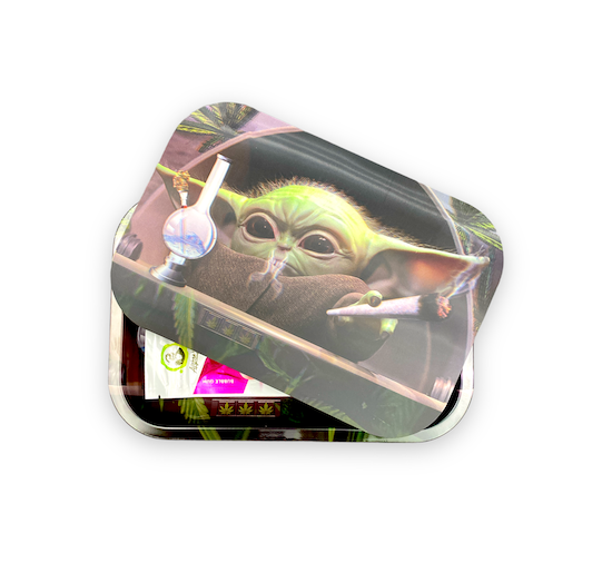 Metal Rolling Tray w/ 3D Magnetic Lid - Old Wise Man