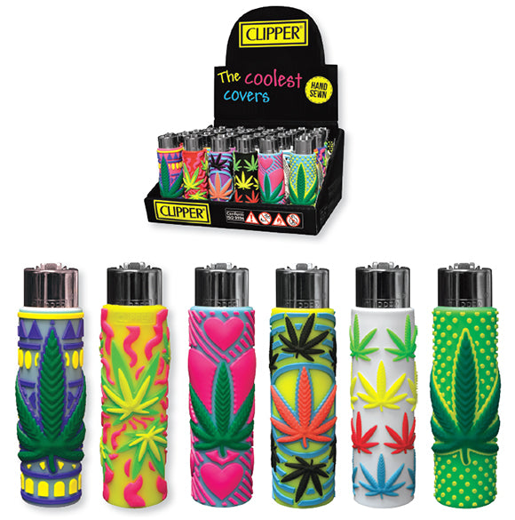 Clipper Pop Lighters - Leaves (30pcs)