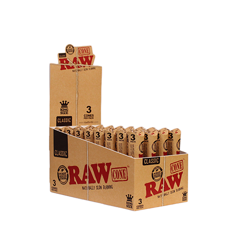 RAW - King Size Classic Pre-Roll Cone (3ct)