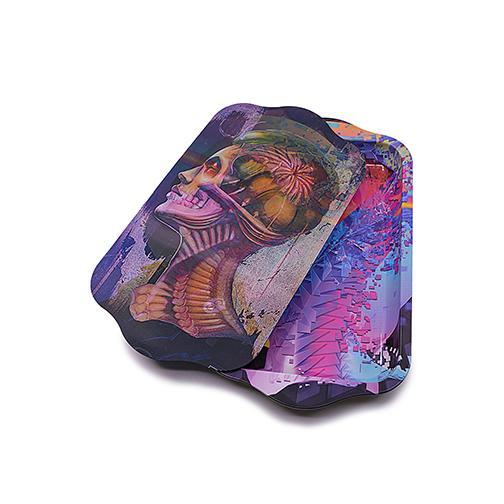 Metal Rolling Tray w/ 3D Magnetic Lid - In Depth